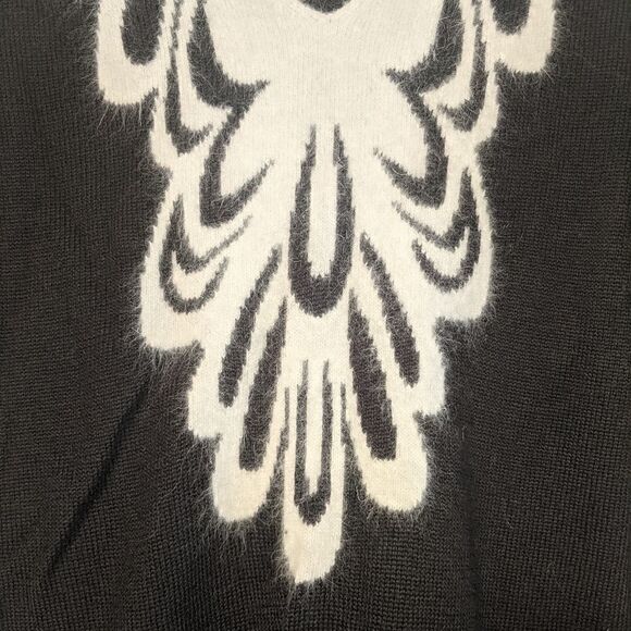 H & M Black and White Sweater or Tunic Top Sz 2 - Picture 7 of 9